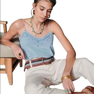 Sezane Sky Blue Palma Top